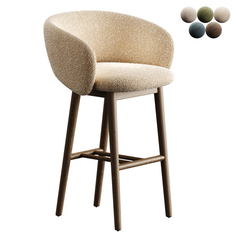 Bel Sg 75 Terracotta Bar Stool By Pablo Regano - Image 1