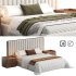 Walvia Gray Velvet Luxury Wide Headboard Bed - Thumbnail 1