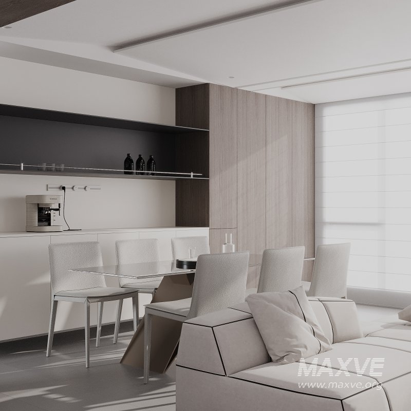 Modern minimalist living room dining room - Image 2