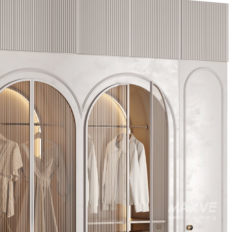 Bedroom wardrobe with glass door 1 - Image 5