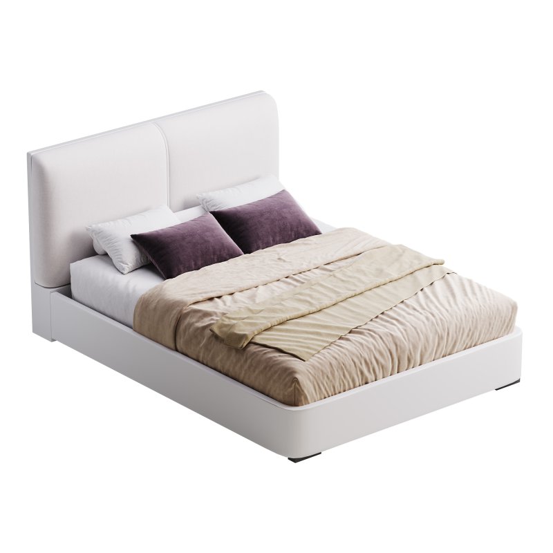 Rectangle Solid Color Storage Panel Bed - Image 3