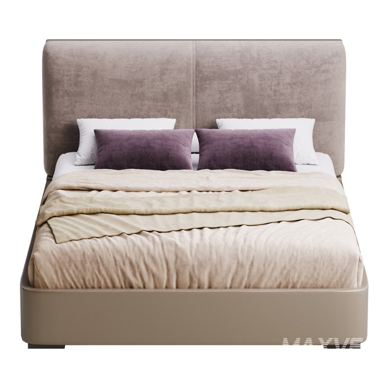 Rectangle Solid Color Storage Panel Bed - Image 2