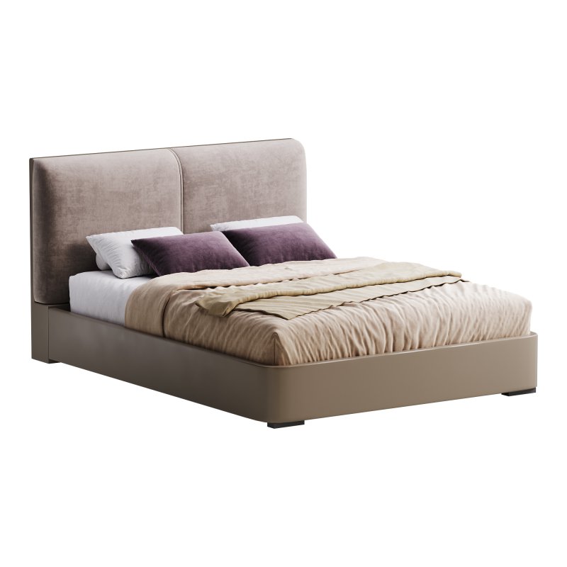 Rectangle Solid Color Storage Panel Bed - Image 7