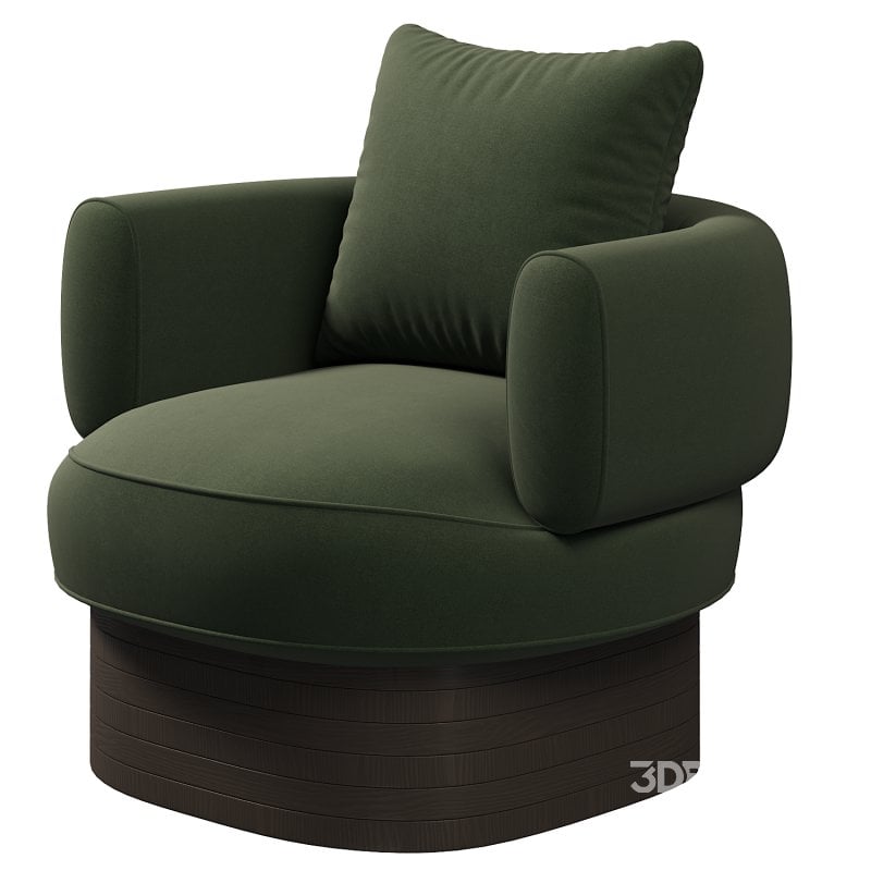 Mallow Armchair – Sage Green Velvet - Image 1
