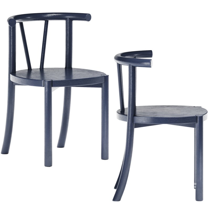 Crate & Barrel Emme Whitewashed Round Table and Classic Chair for Kids - Image 1