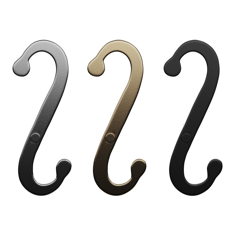 Shutter Dog Pair Black Decorative S Shaped Wrought Iron - Image 4