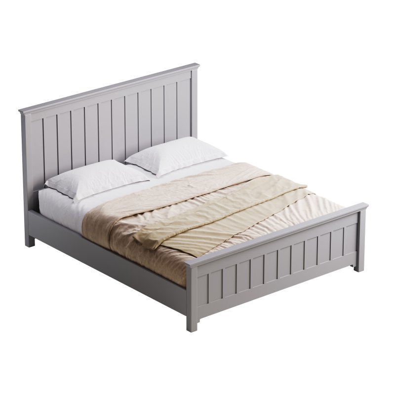Solid Color Wood Bed - Image 4