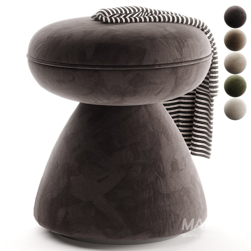 Liang Eimil Cusco Footstool Bennet Taupe Chenille - Image 3