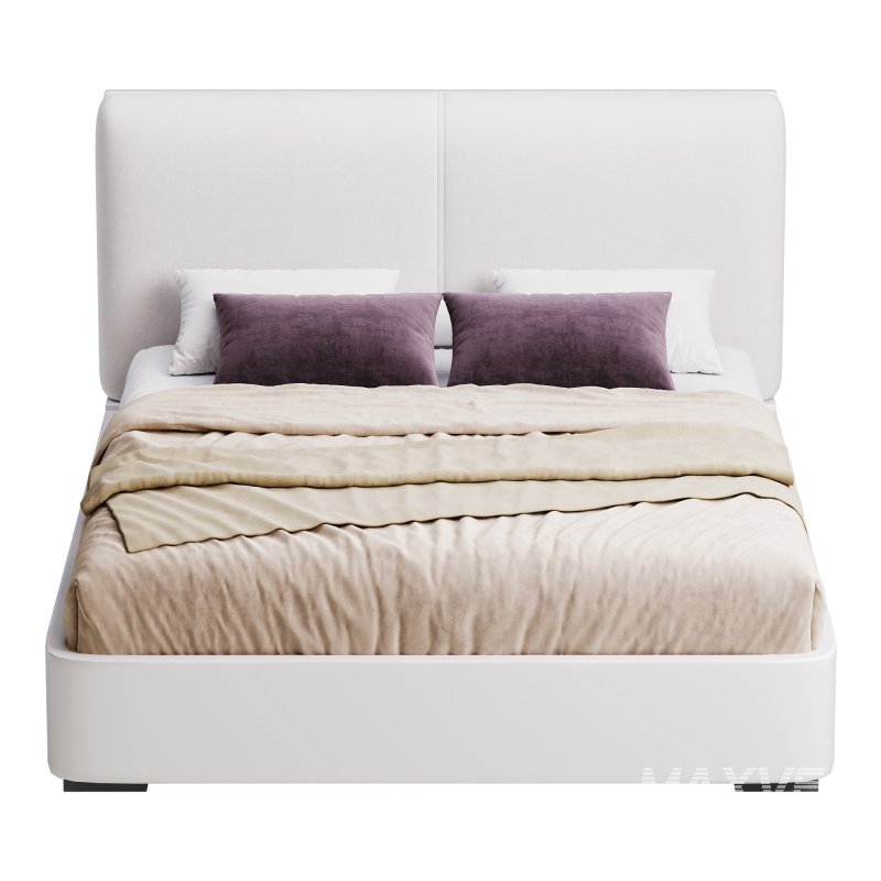 Rectangle Solid Color Storage Panel Bed - Image 4