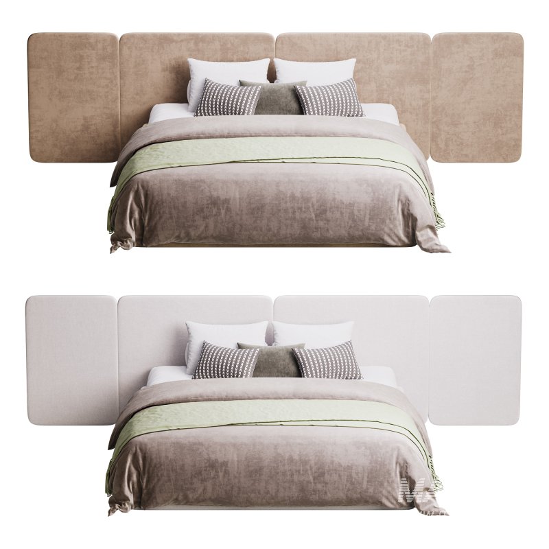 Natural Finish Fabric Pallet Bed - Image 3