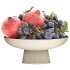 bowl of black grapes and pomegranate fruit - Thumbnail 1