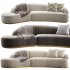 Reya Curved Sectional Sofa Lounge - Thumbnail 5