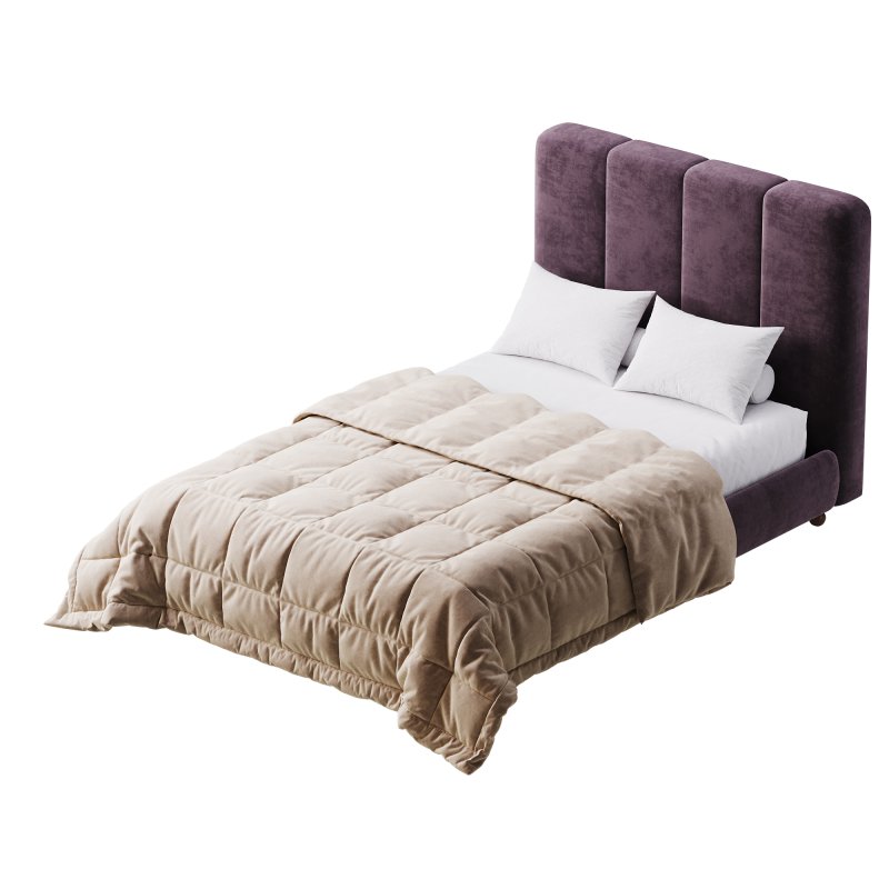 Modern Fabric Storage Panel Bed - Image 10