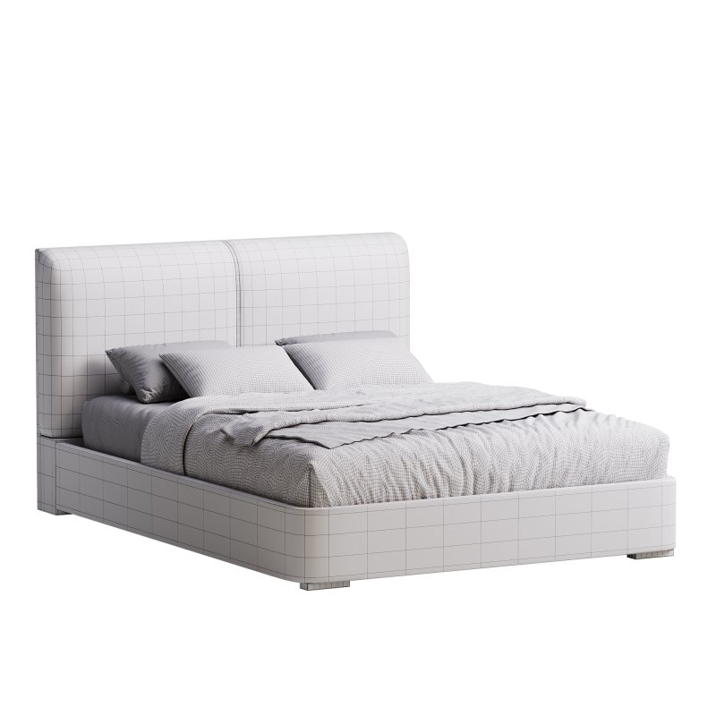 Rectangle Solid Color Storage Panel Bed - Image 14