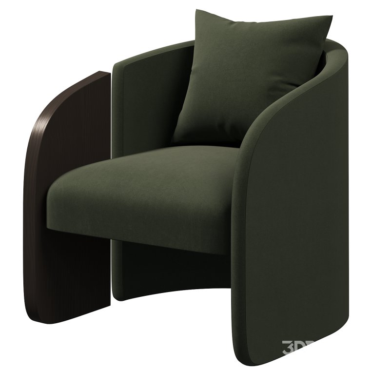 LIVIUS ARMCHAIR – SAGE GREEN VELVET - Image 1
