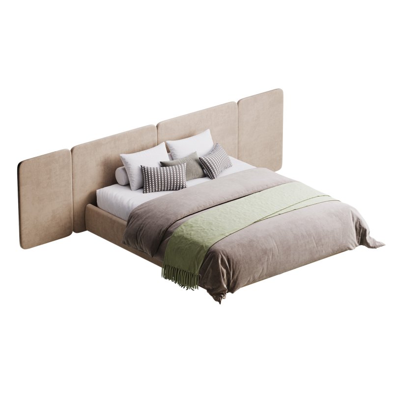 Natural Finish Fabric Pallet Bed - Image 9