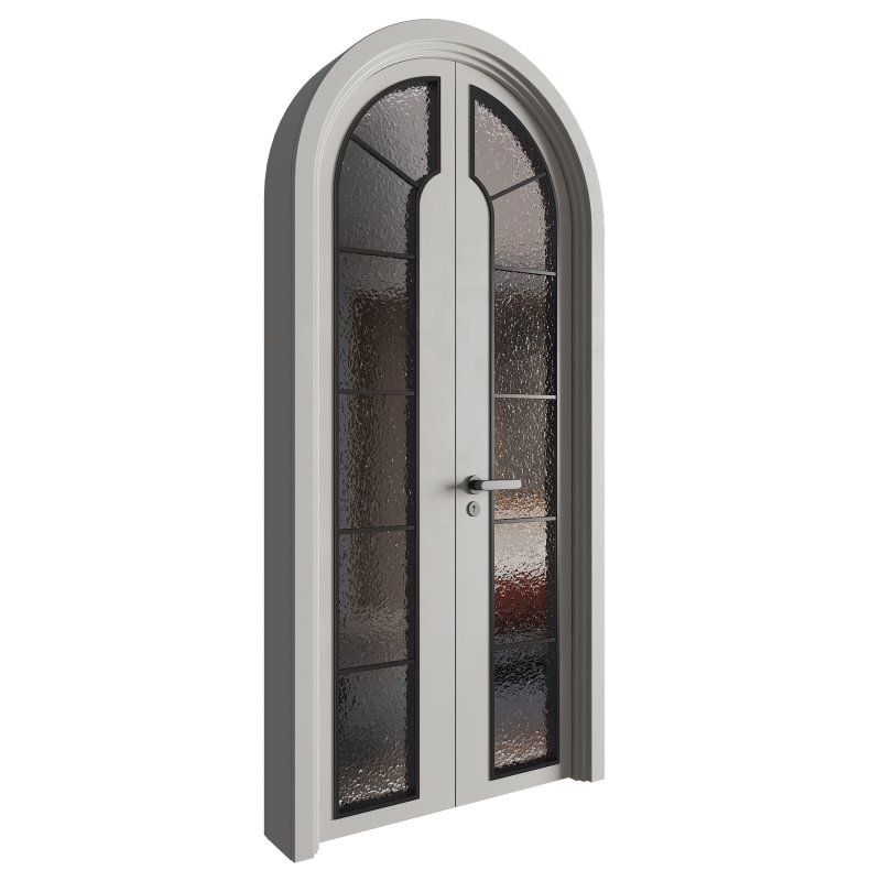 Arched Wooden Glass Door 08 - Image 2