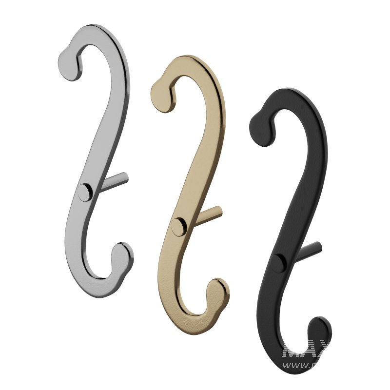 Shutter Dog Pair Black Decorative S Shaped Wrought Iron - Image 2