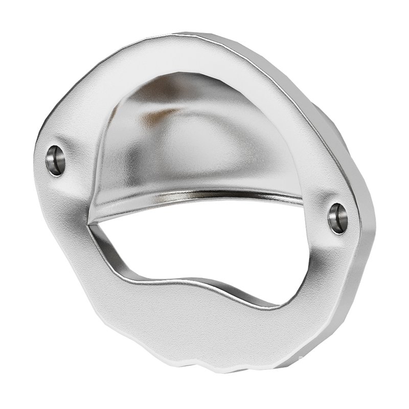 Cabinet or Drawer Bin Pull Black Iron Cup - Image 10