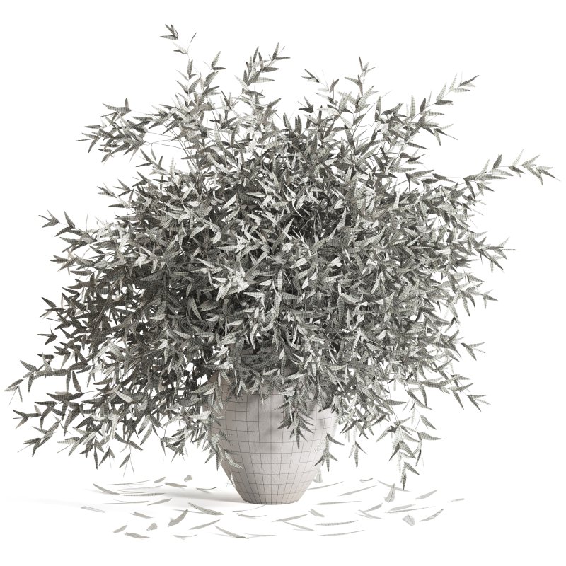 Olive Branches in Textured Ceramic Vase - Image 6