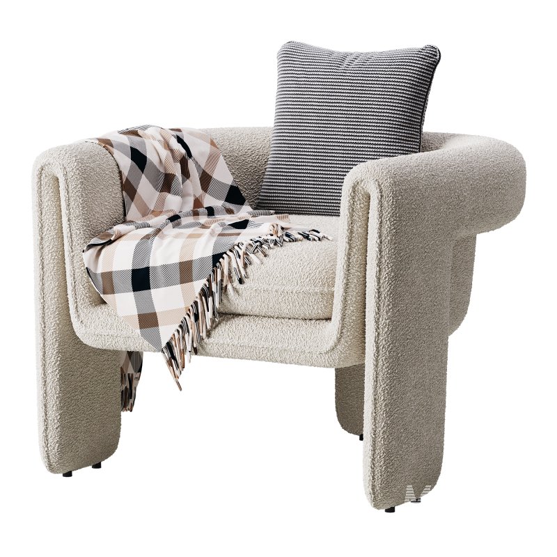 Sculptural Upholstered Lounge Chair - Image 10