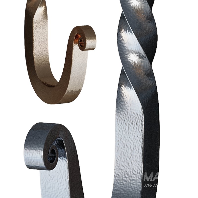 Wrought Iron Twisted Hooks 4.5″ Wall Mount Hanger Hooks - Image 11