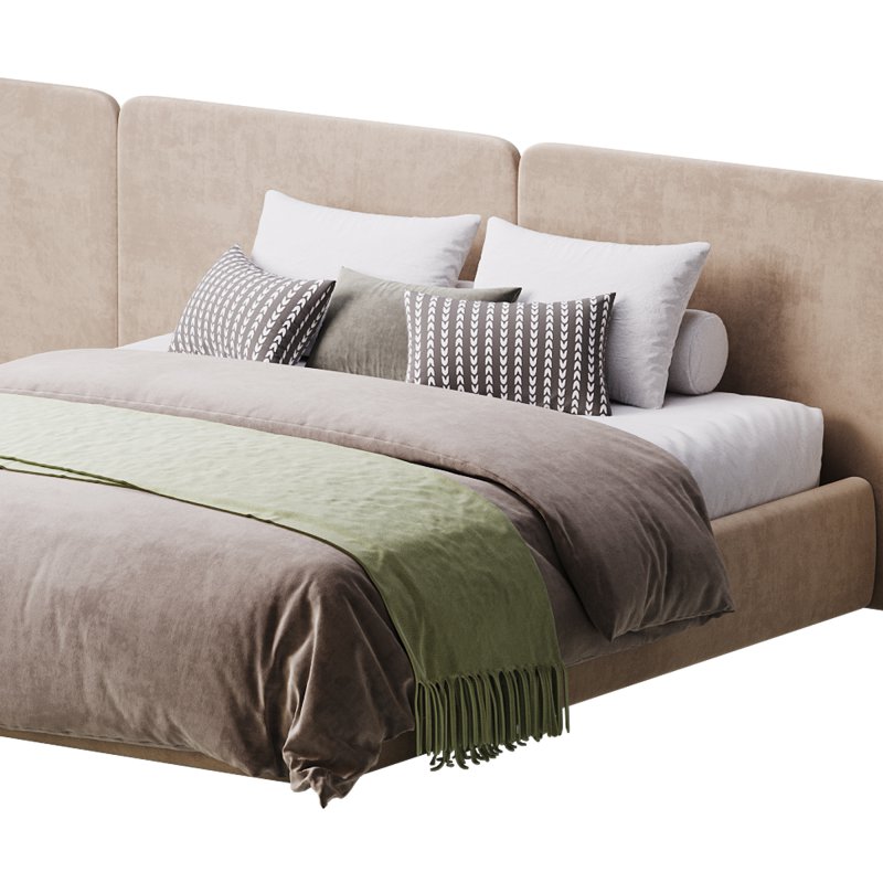 Natural Finish Fabric Pallet Bed - Image 13