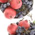 bowl of black grapes and pomegranate fruit - Thumbnail 4