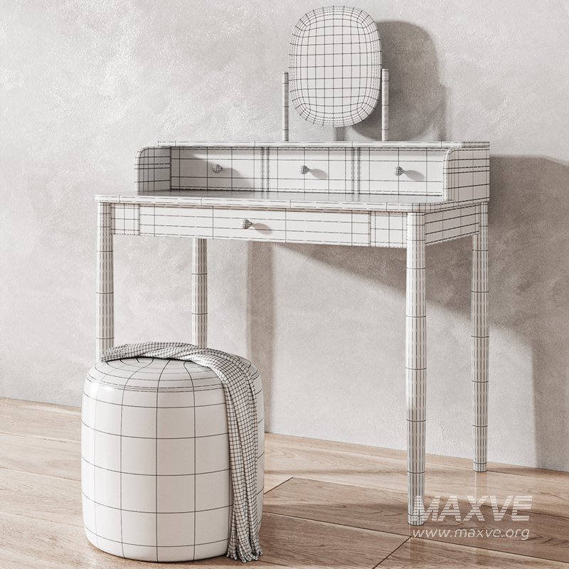 Dressing Table Lussan and KOFI 2 Pouffe - Image 5