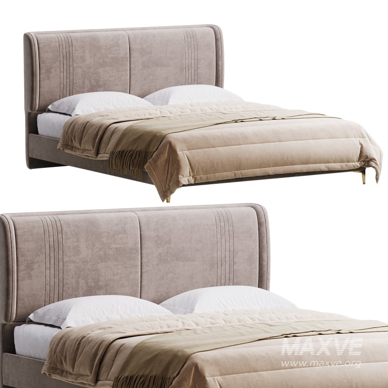 Contemporary White Pine Wooden Standard Bed - Image 4