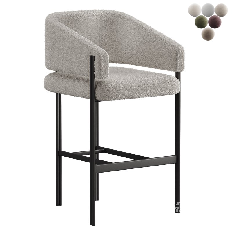 Liang Eimil Tatler Bar Stool Boucle Sand - Image 3