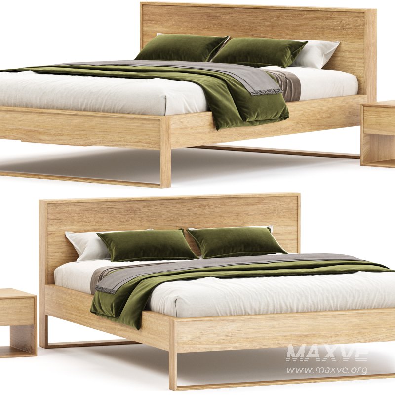 HOYNE OAK BED KING - Image 1