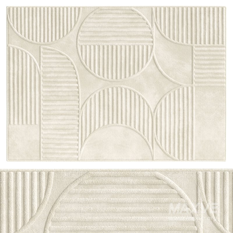 Lotus Leo Rug in Beige - Image 1