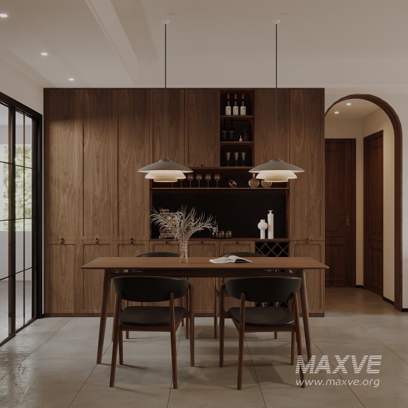 Wabi-sabi style living and dining room - Image 4