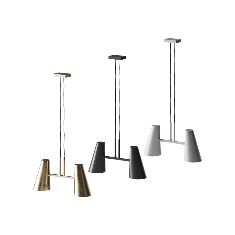 Cono pendant lamp 2 shades - Image 5