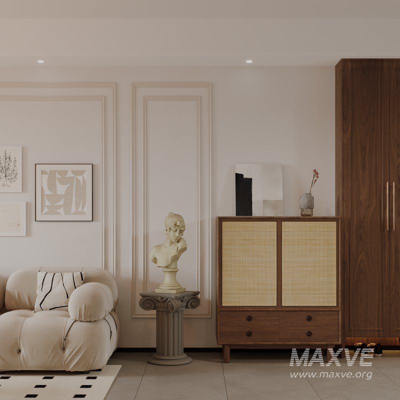 Wabi-sabi style living and dining room - Image 2