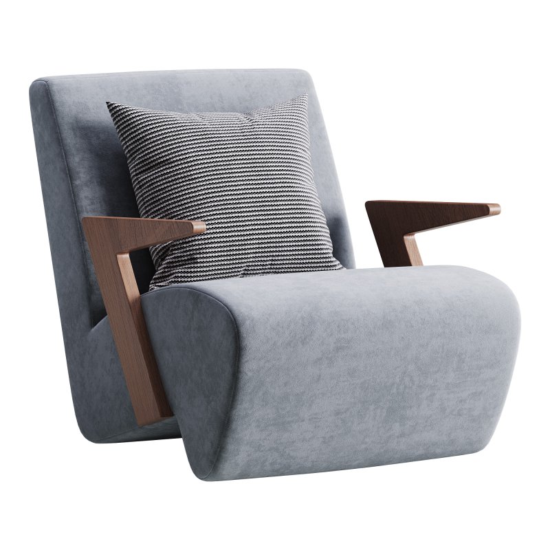 Modern Upholstered Lounge Chair - Image 3