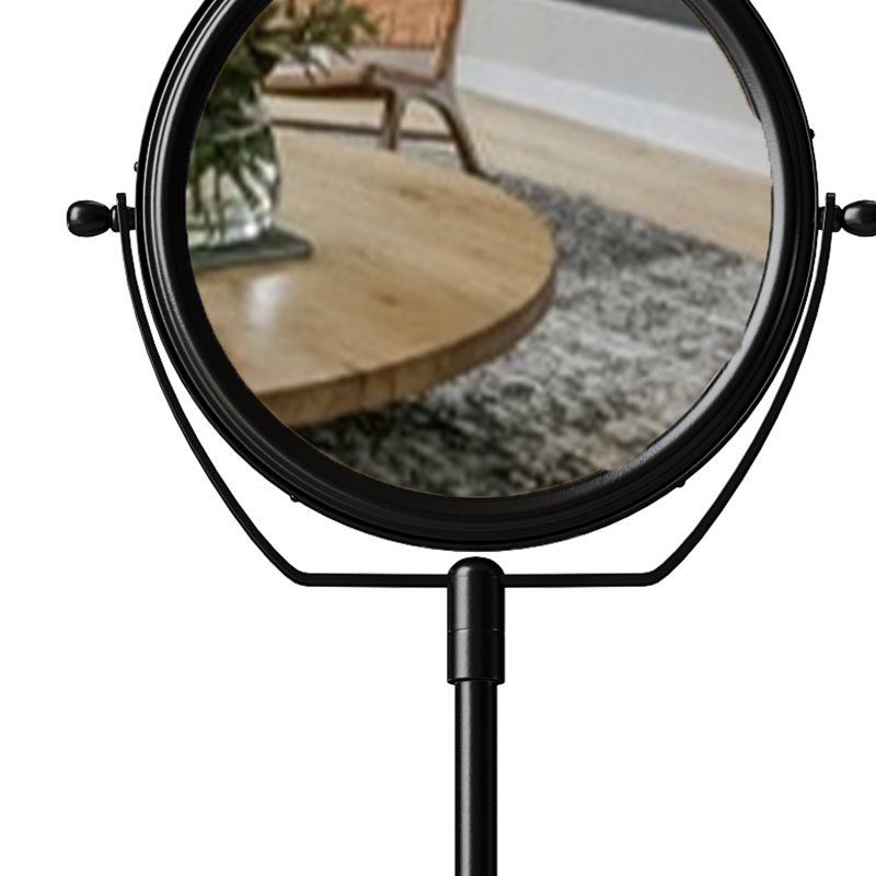 Table Makeup Mirror Chrome Brass Swivel Magnifying Two Sided - Image 12