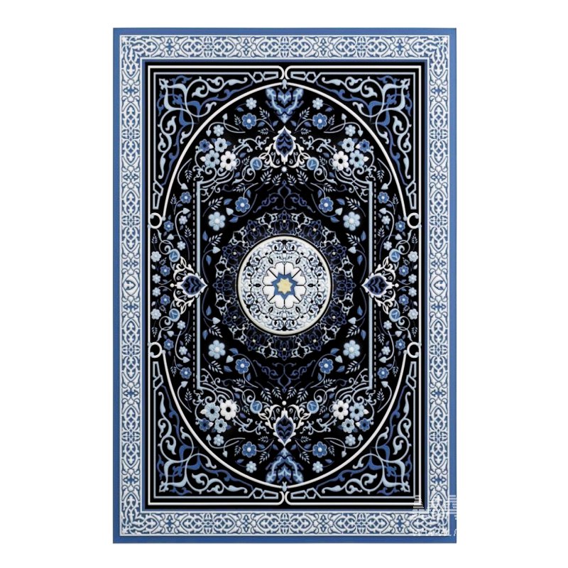 Blue And Black Wintage Rug - Image 1