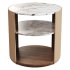Round Marble Nightstand - Thumbnail 1