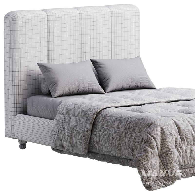Modern Fabric Storage Panel Bed - Image 15