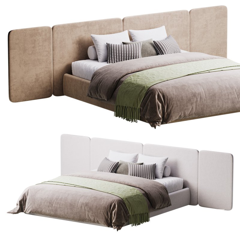 Natural Finish Fabric Pallet Bed - Image 2