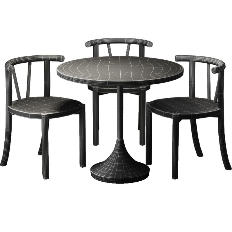 Crate & Barrel Emme Whitewashed Round Table and Classic Chair for Kids - Image 3