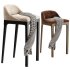 Bellagio Low Back Ash Wood Bar Stool - Thumbnail 5
