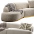 Reya Curved Sectional Sofa Lounge - Thumbnail 4