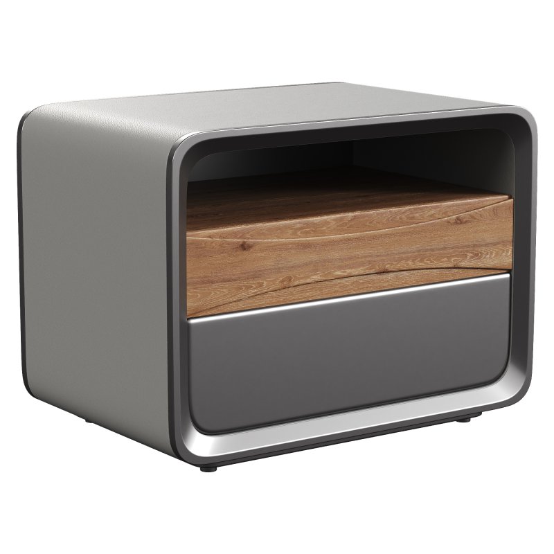 Modern Wooden Nightstand - Image 2