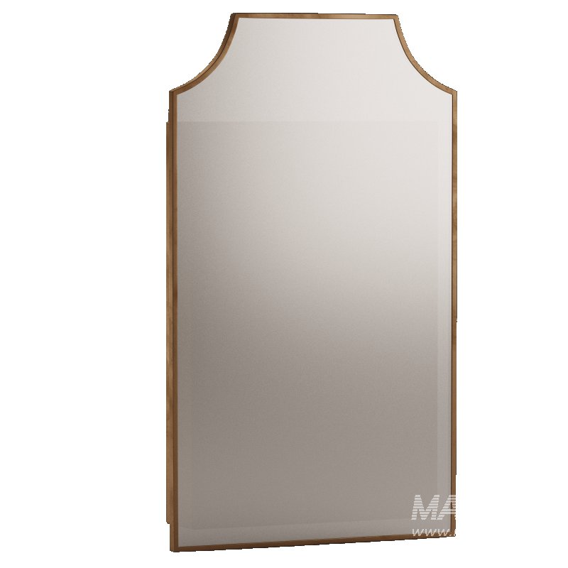 Serene Hollywood Regency Gold Medicine Cabinet Mirror - Image 2