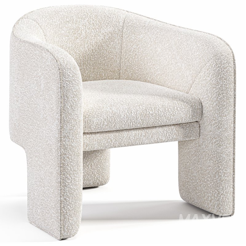 Esther Cream Boucle Armchair By Koalaliving - Image 4