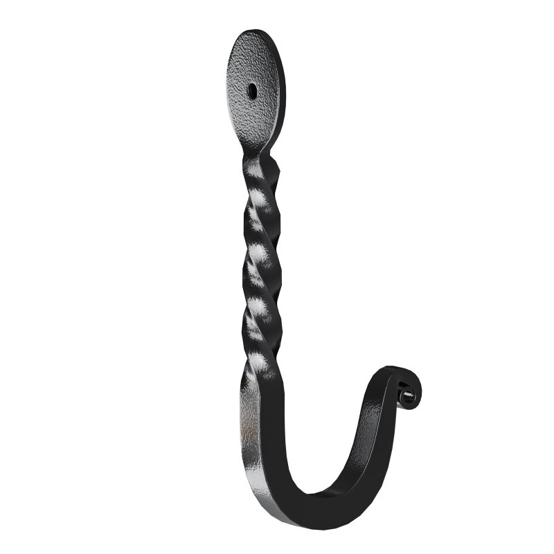 Wrought Iron Twisted Hooks 4.5″ Wall Mount Hanger Hooks - Image 10