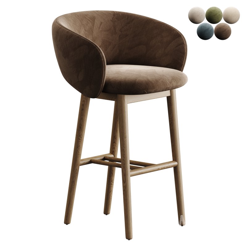 Bel Sg 75 Terracotta Bar Stool By Pablo Regano - Image 2